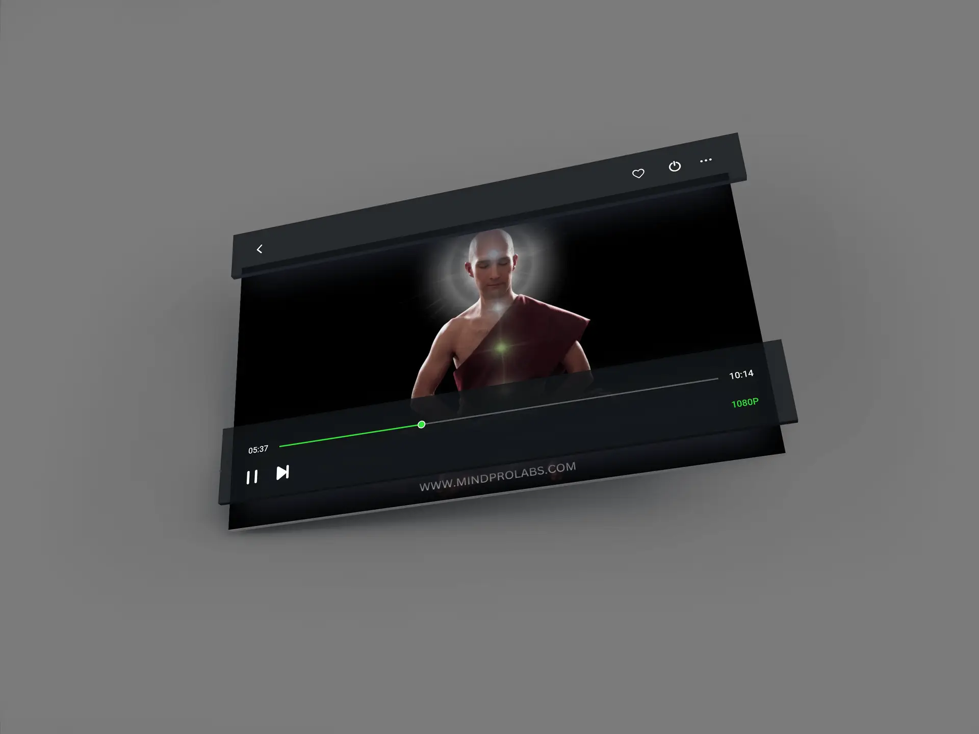 Image of a monk representing a subliminal program named attitude of gratitude